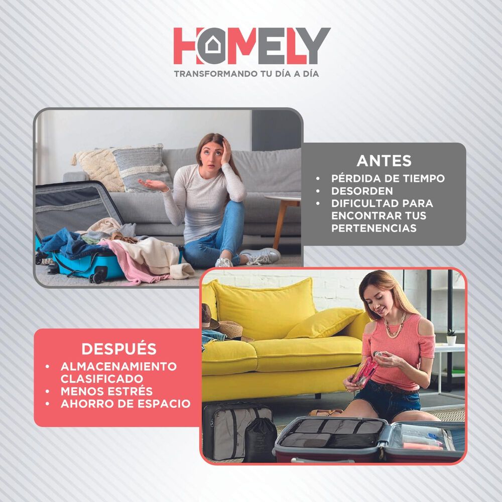 Bolsas Organizadoras Maleta Viaje Homely Set 8 Bolsas image number 6.0