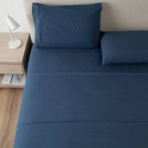 Sabana 1800 King Ultra Suave + Funda Bordada. Gris