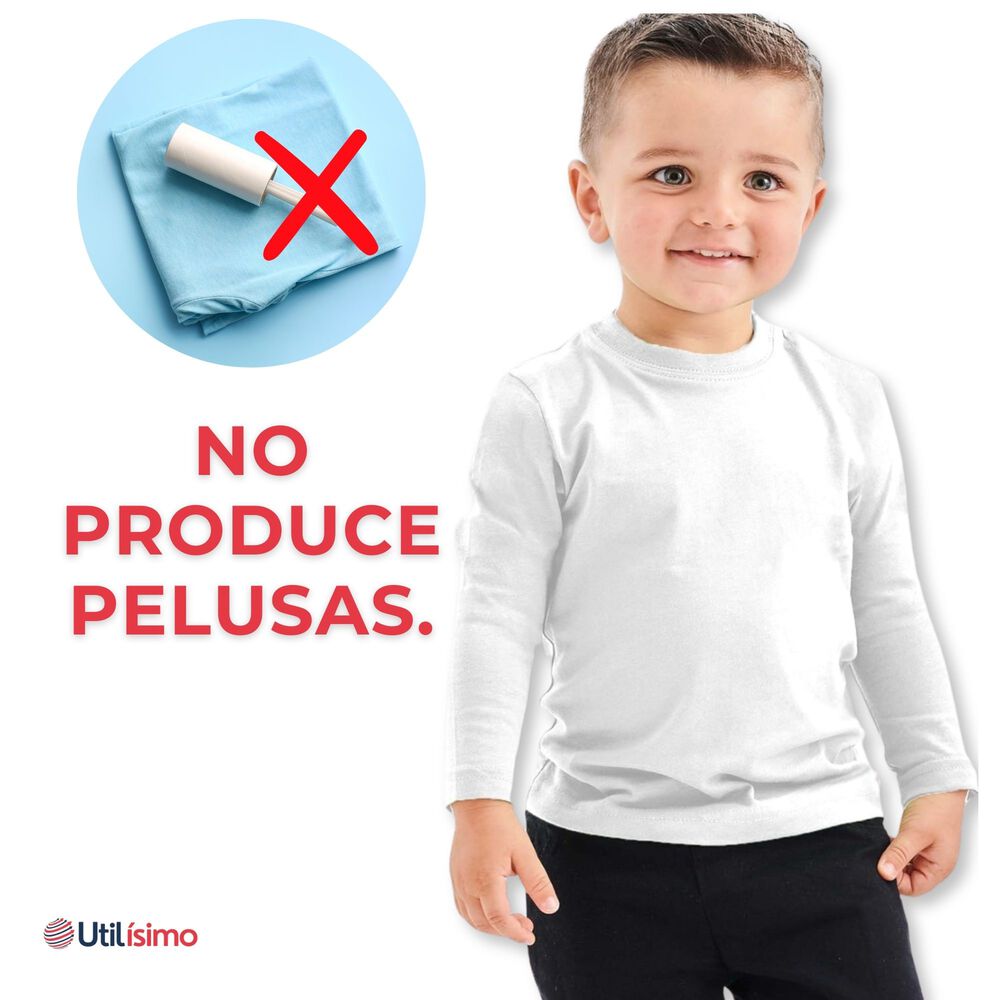 Pack 6 Camisetas Bamb&uacute; Primera Capa Ni&ntilde;o Cuello Redondo Manga Larga image number 8.0