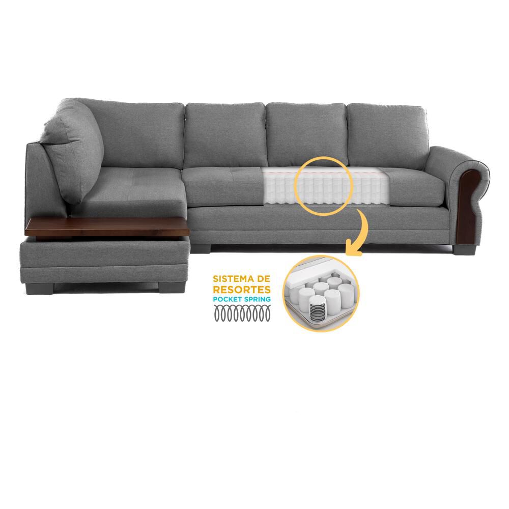 Sof&aacute; Seccional Living Factory Michigan Izquierdo / 5 Cuerpos image number 3.0