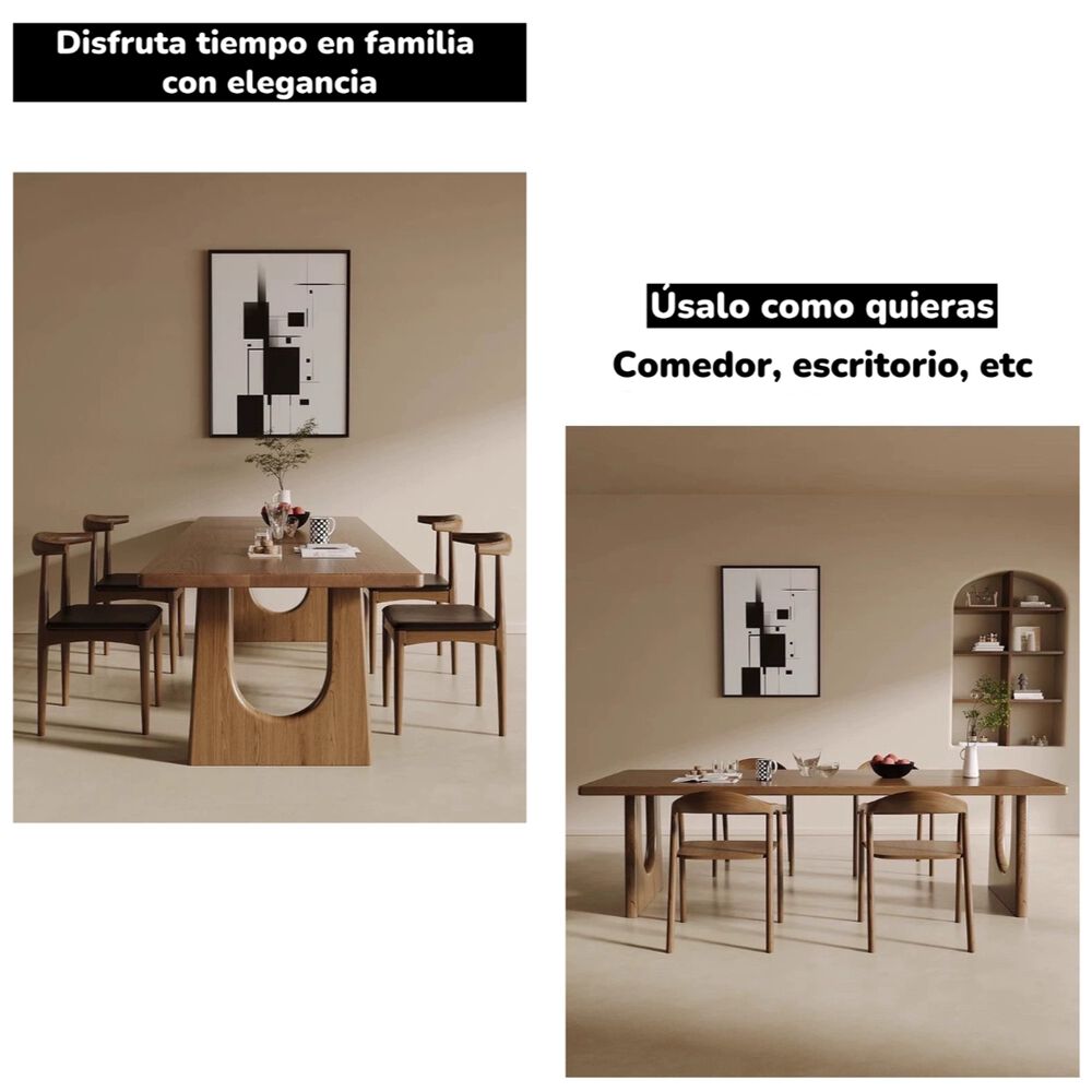 Comedor De Madera 180x80x70cm North By Lubabycas image number 5.0