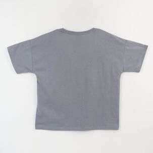 Polera Manga Corta Ni&ntilde;a Gris Winnie The Pooh Disney