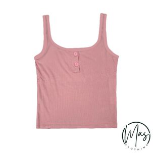 Pack 3 Poleras Mujer Sin Mangas Con Botones Algodón Colores Surtidos