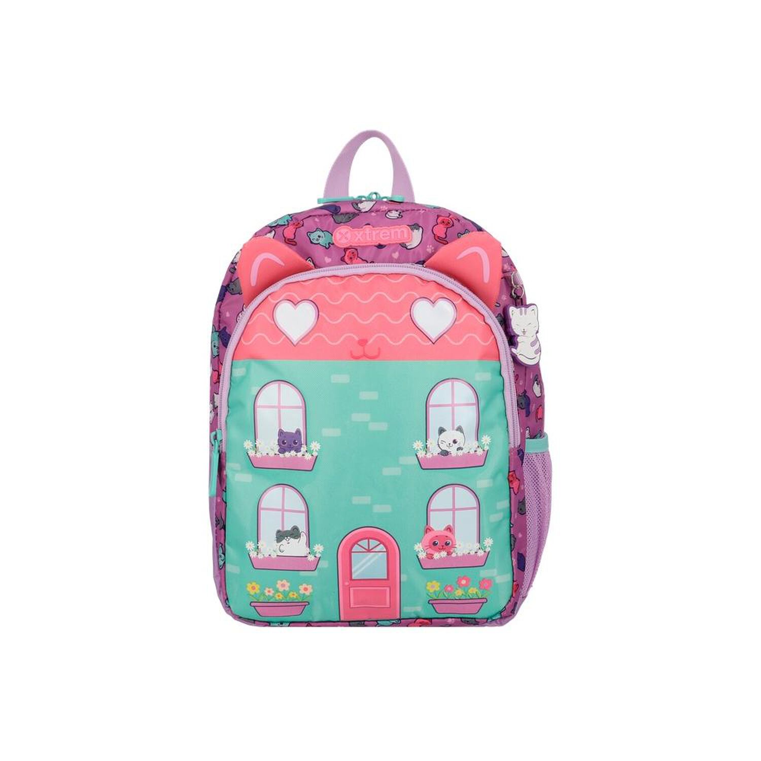 Mochila Xtrem Kinder 6xt Gatos Morado image number 0.0