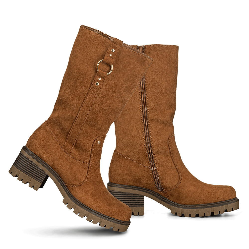 Botas Largas Casual De Gamuza Vintage Mujer Weide Hx513 image number 5.0