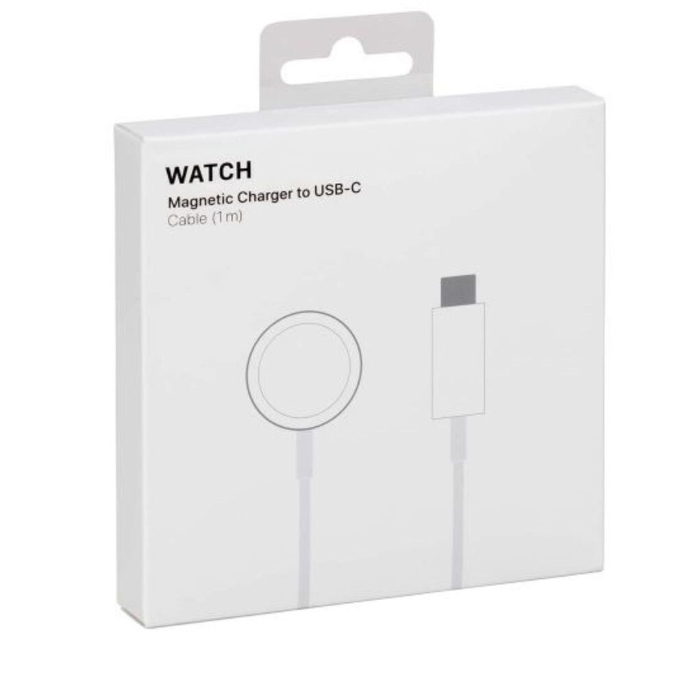 Cargador Magn&eacute;tico Compatible Reloj Apple Watch Usb Tipo C 1m Blanco image number 0.0
