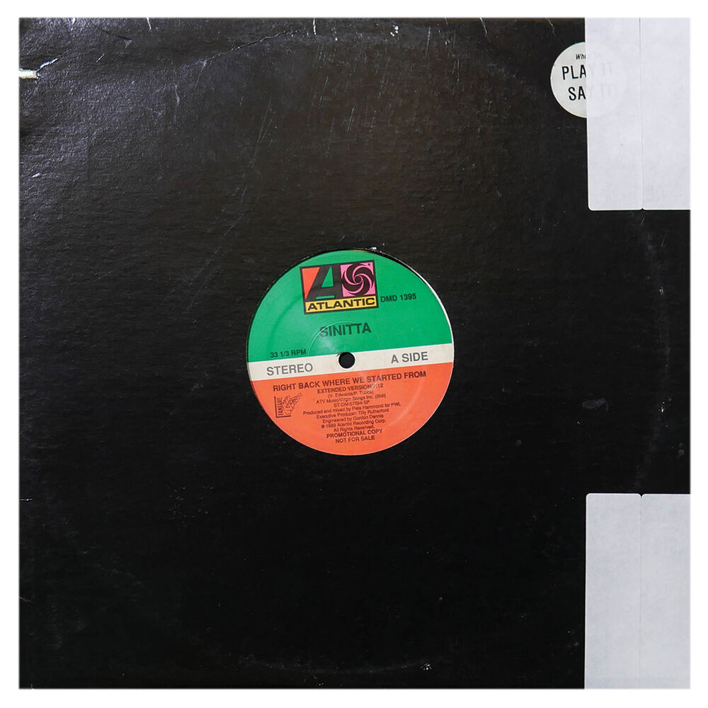 Sinitta - Right Back Where We Started From | 12" Maxi Single Usado image number 0.0