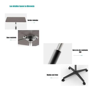 Mesa Auxiliar Centro Lateral Living Regulable 59-80cm Nocoli