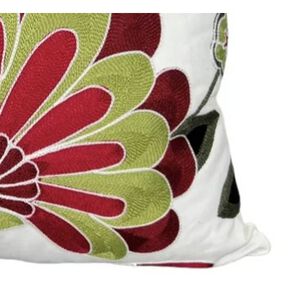 Funda Bordada Para Cojin 45x45cm Cierre Oculto Algodon