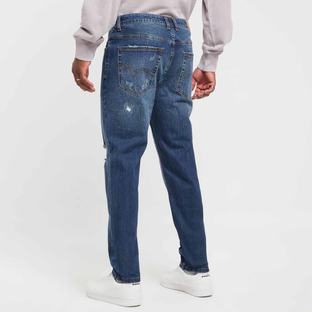 Jeans Roturas Tiro Medio Skinny Hombre Rolly Go image number 3.0
