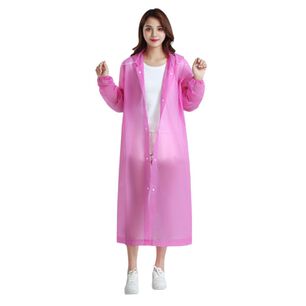 Poncho Impermeable Con Gorro Para Lluvia Rosado
