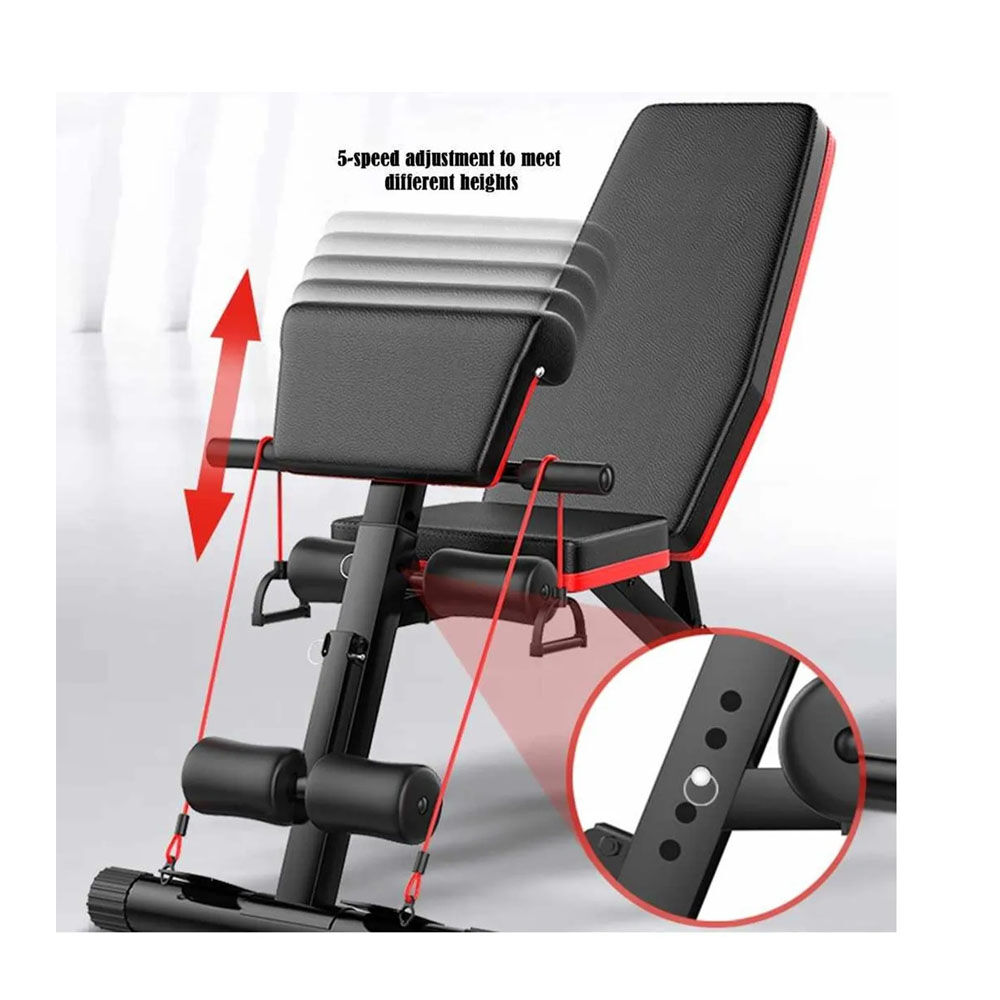 Banca Abdominal Ajustable Full Biceps Con Bandas Sportime image number 3.0