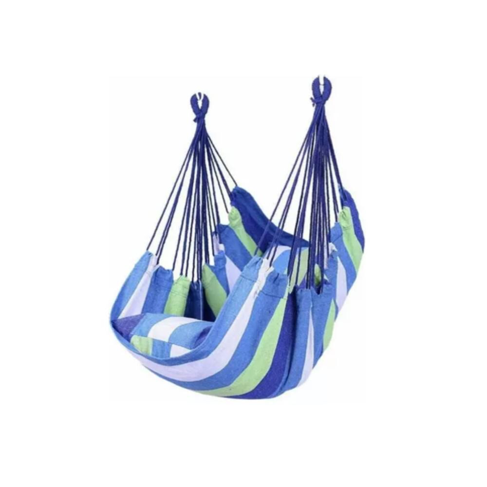 Silla Hamaca Colgante Con Cuerda + 2 Cojines Columpio Jard&iacute;n image number 4.0