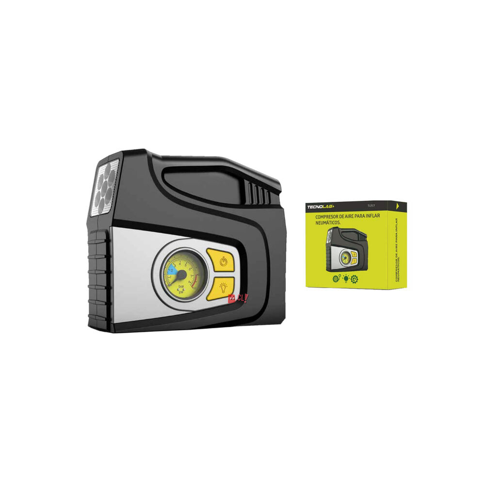 Compresor Aire Para Autos 100psi Con Linterna Incluida - Ps image number 2.0