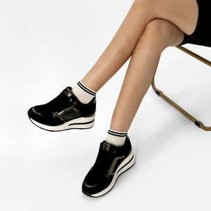 Zapatilla Deportiva Taco Cuña Malla Mujer Weide Jll61 Zapatilla Deportiva Taco Cuña Malla Mujer Weide Jll61