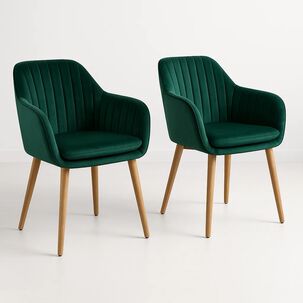 Pack De 2 Butacas Sitiales Poltrona Diamante Terciopelo - Verde Pack De 2 Butacas Sitiales Poltrona Diamante Terciopelo - Verde