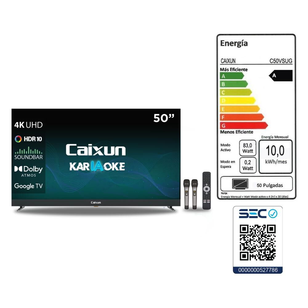 Led 50" Caixun C50VSUG / Ultra HD 4K / Smart TV image number 11.0
