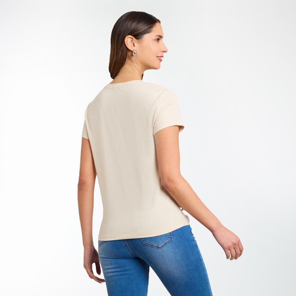 Polera Estampada Manga Corta Cuello Redondo Mujer Kimera image number 3.0