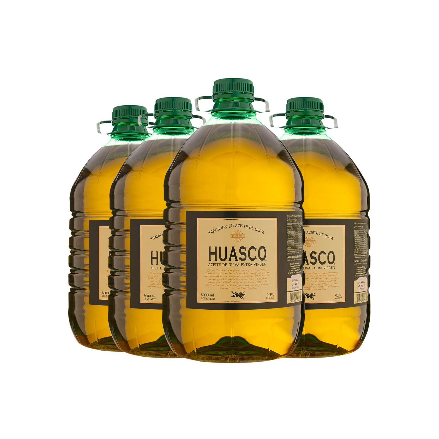 Aceite Oliva Extra Virgen Huasco 4 X 5000 Ml image number 0.0