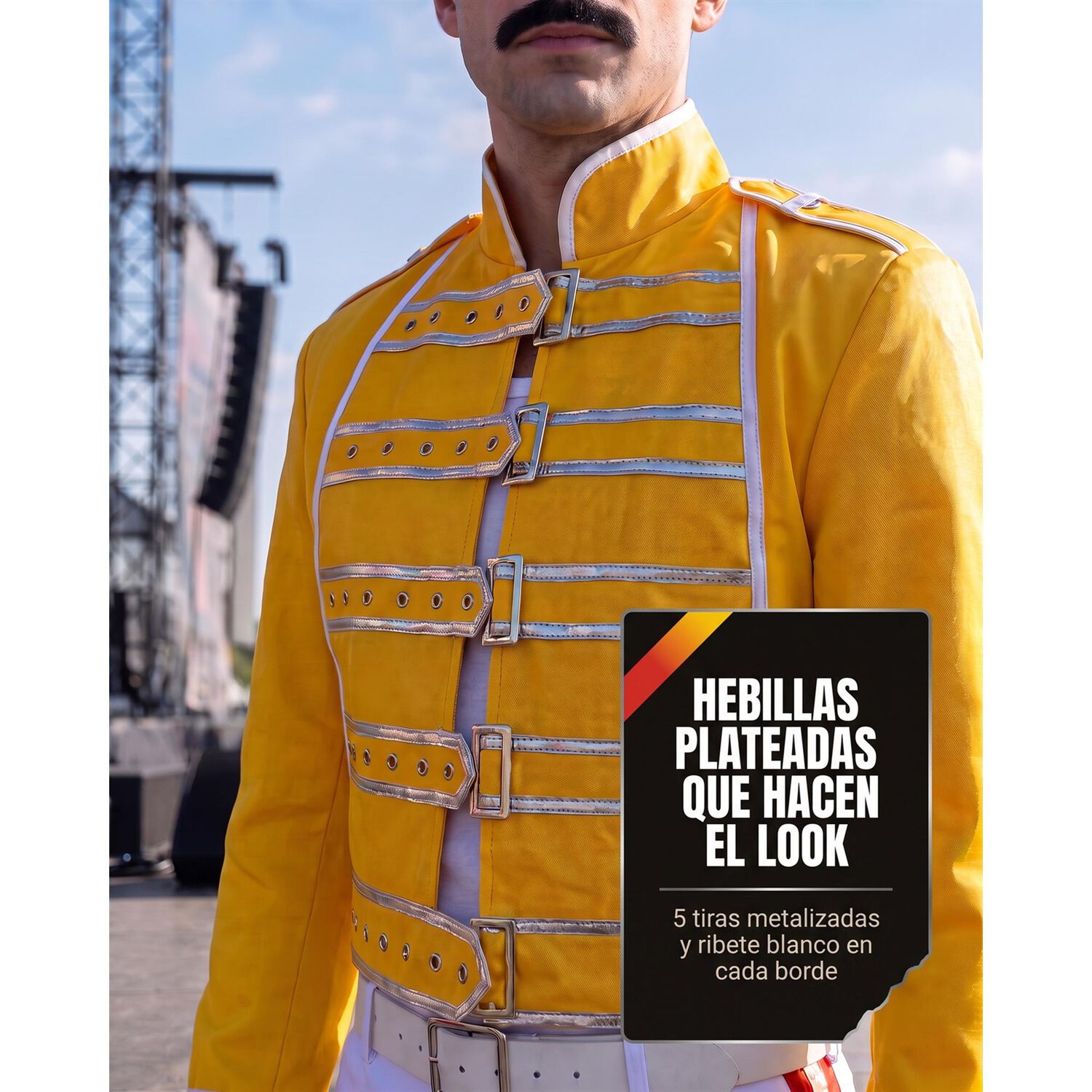 Disfraz Cosplay Freddy Mercury Queen image number 3.0
