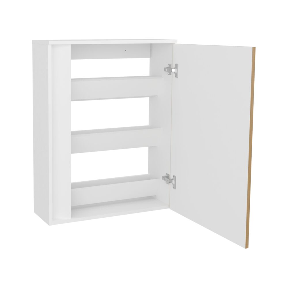 Mueble Zapatero Organizador 80,6x63,2x22,1 Cm Blanco Y Caf&eacute; Claro image number 5.0
