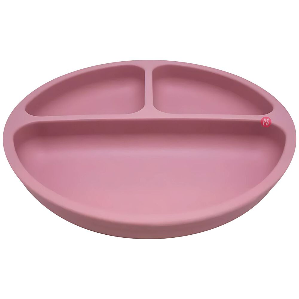 Plato Silicona Bebe Kido Ventosa Y 3 Divisiones Colores - Ps image number 1.0