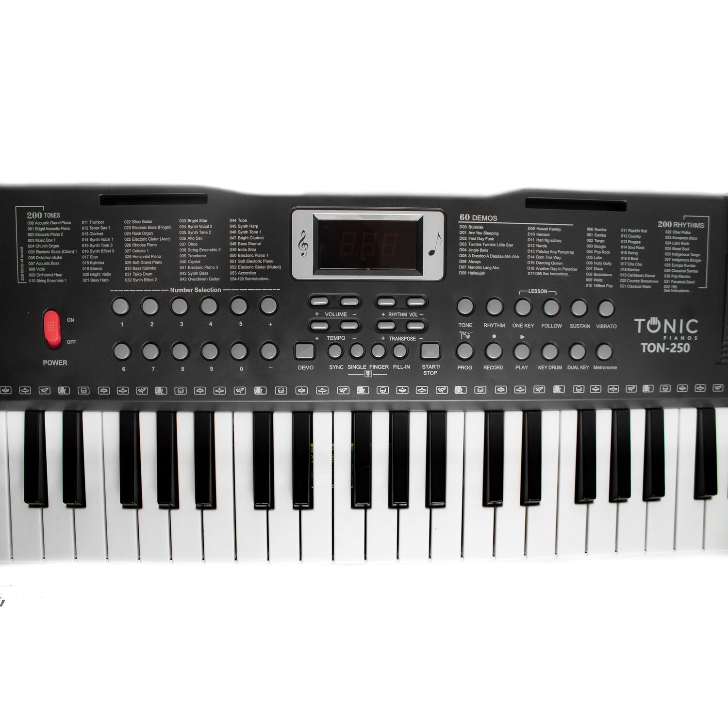 Teclado Musical Piano 61 Notas Ton-250 Tonic image number 1.0