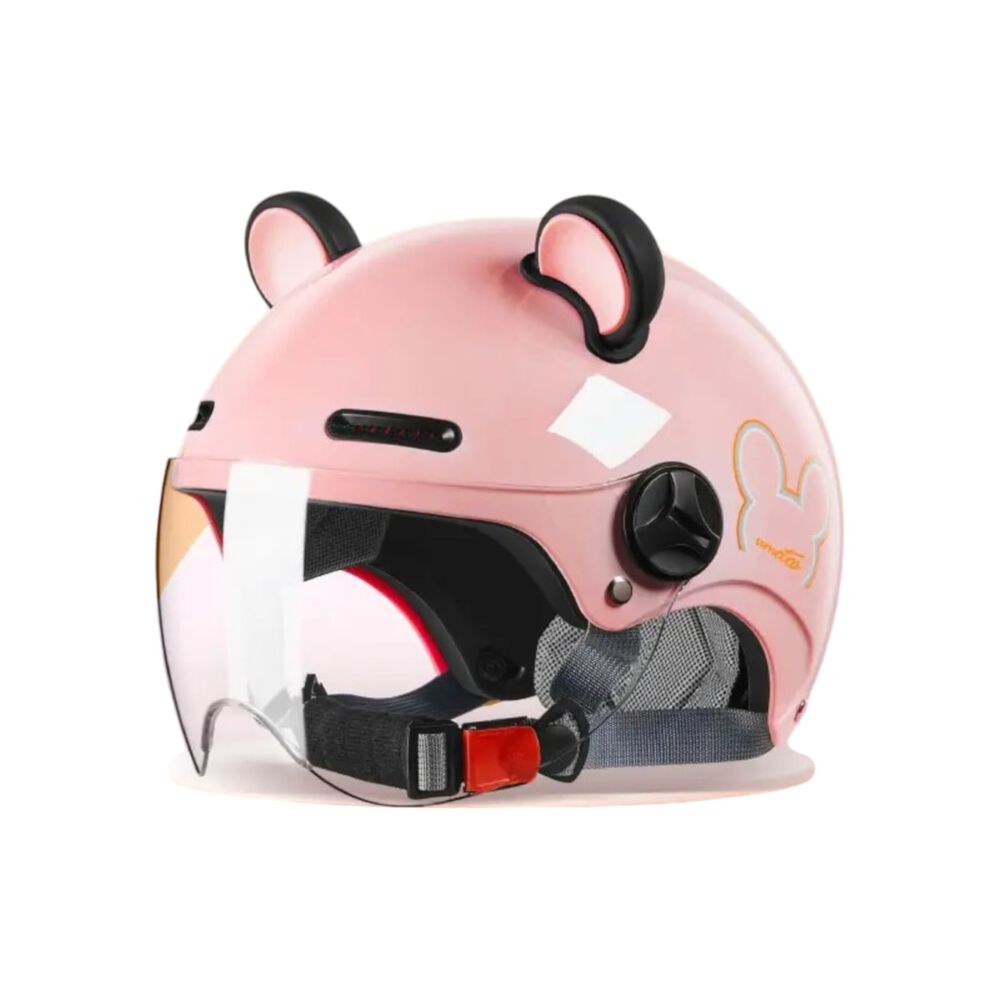 Casco Bicicleta Regulable Con Mica Para Ni&ntilde;os Rosado image number 8.0