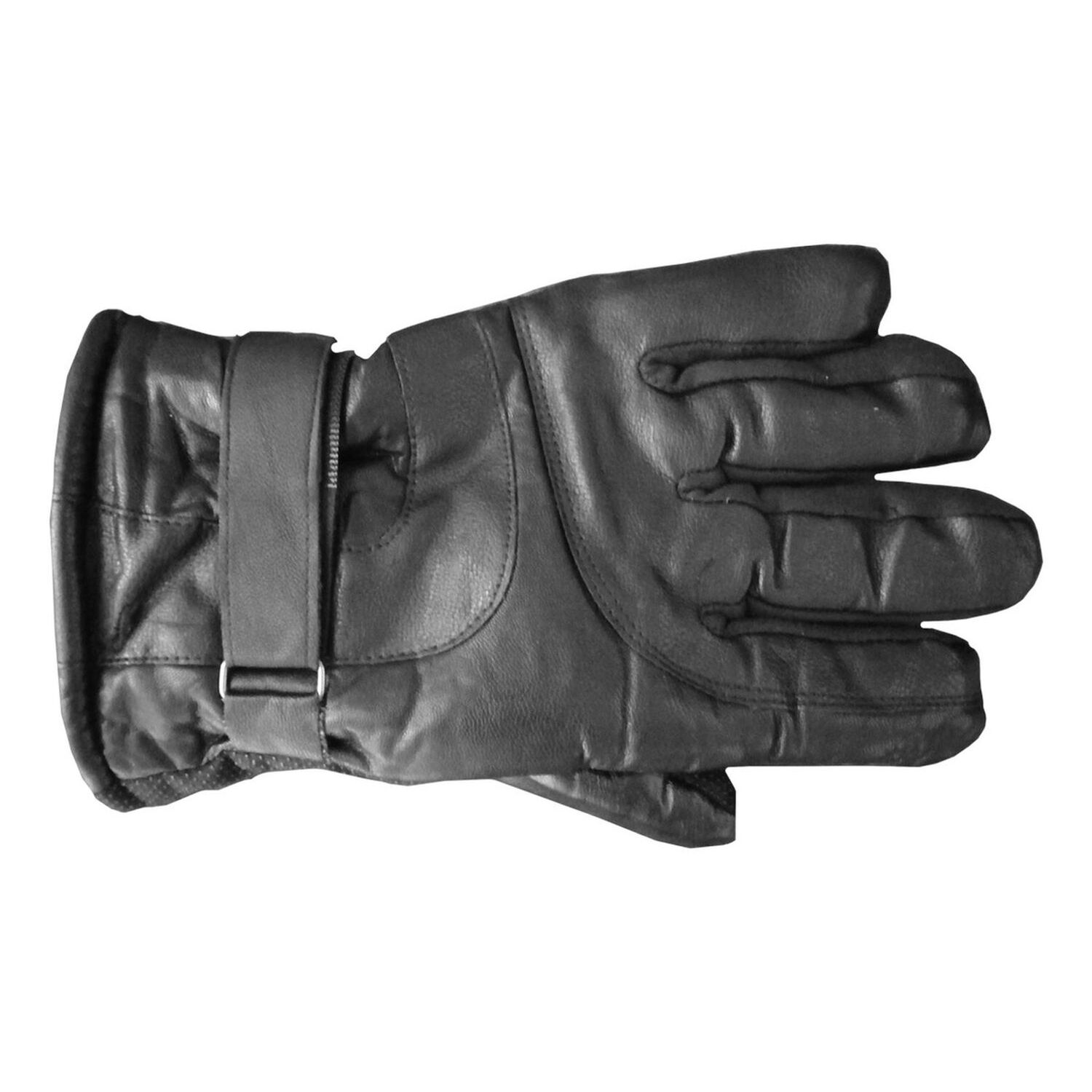 Guante Cuero Moto Gripe Deluxe Negro image number 2.0