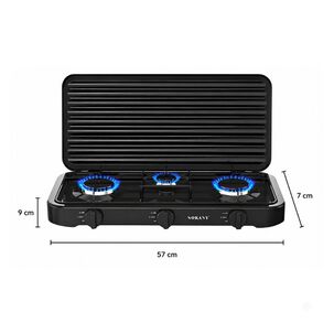 Estufa A Gas Port&aacute;til Sokany Sk-6003 3 Quemadores