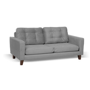 Sofa Napoles 3 Cuerpos Tela Velvet Gris