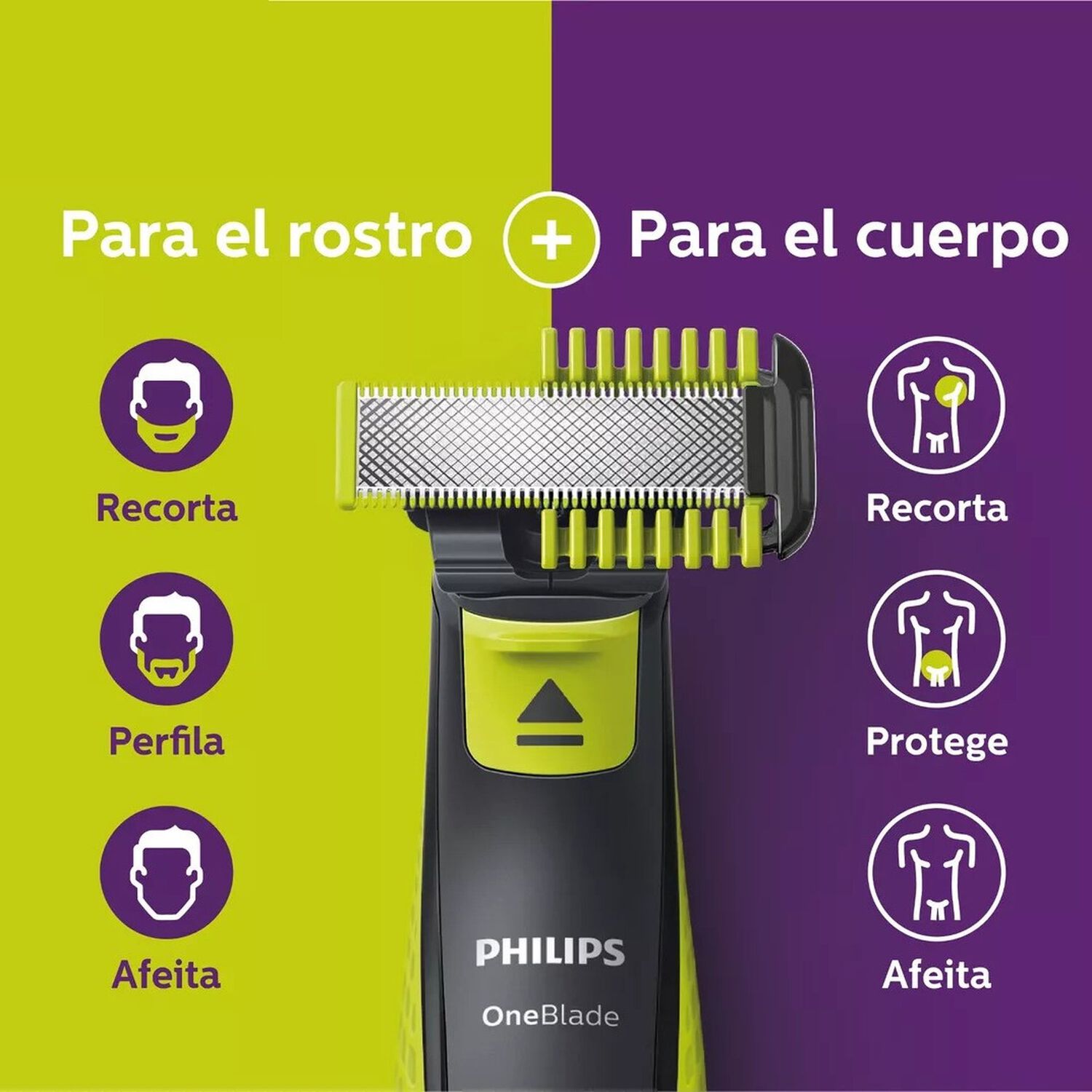 Oneblade Philips Qp2824/10 Cara Y Cuerpo Recorta Perfila image number 2.0