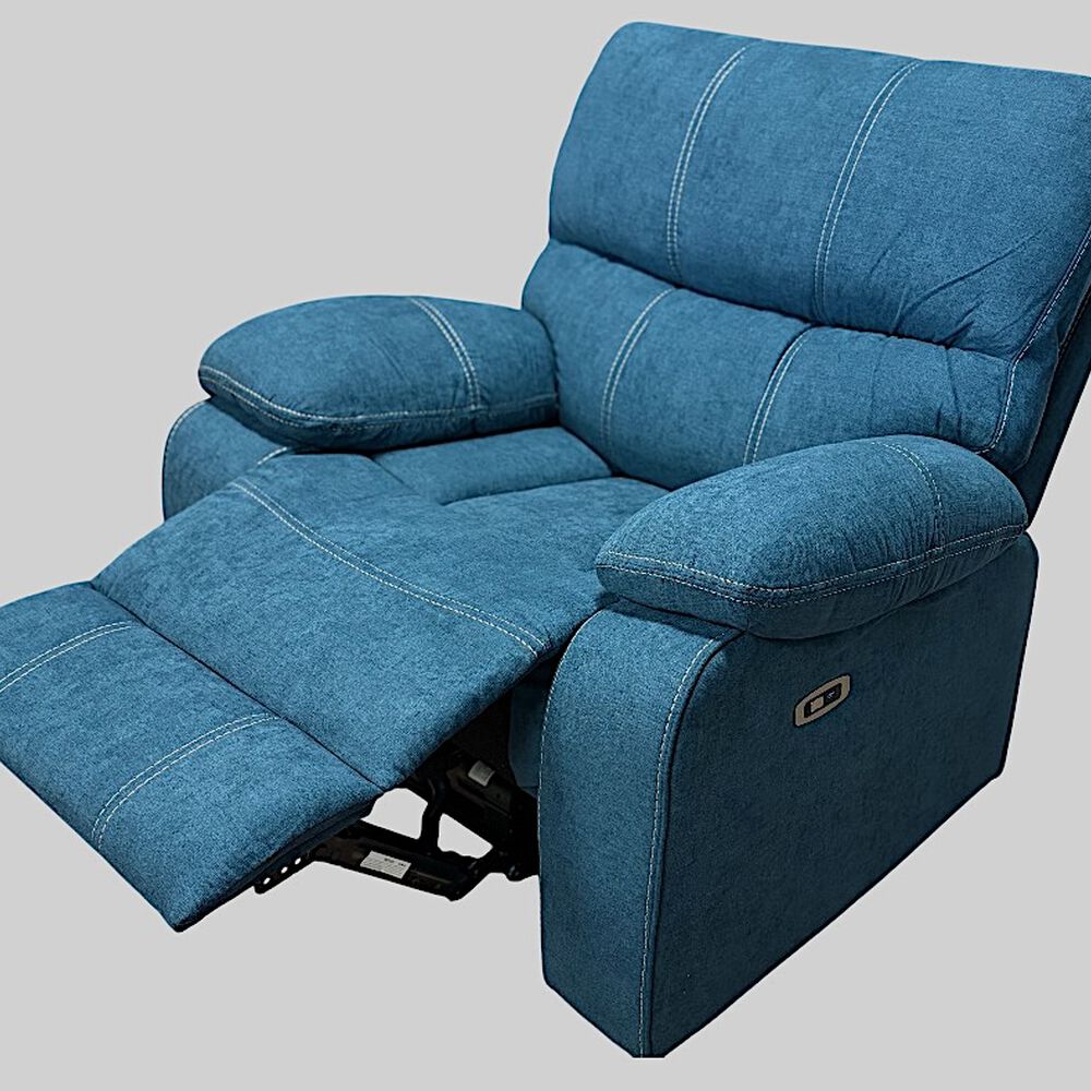 Berger Reclinable Electrico Relaxline Azul/usb image number 2.0