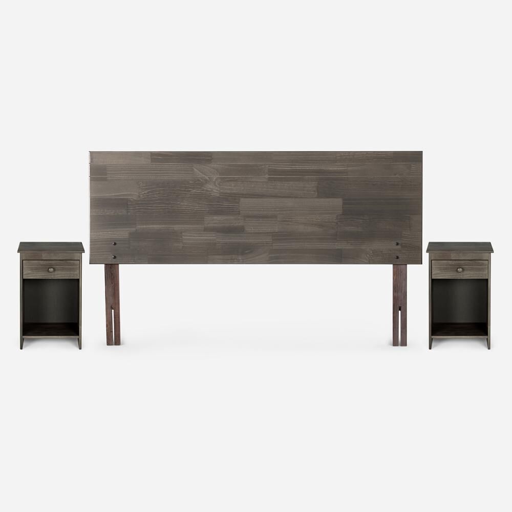 Cama Europea Rosen Ergo T / 2 Plazas / Base Normal + Set De Maderas Tabor Grafito image number 8.0