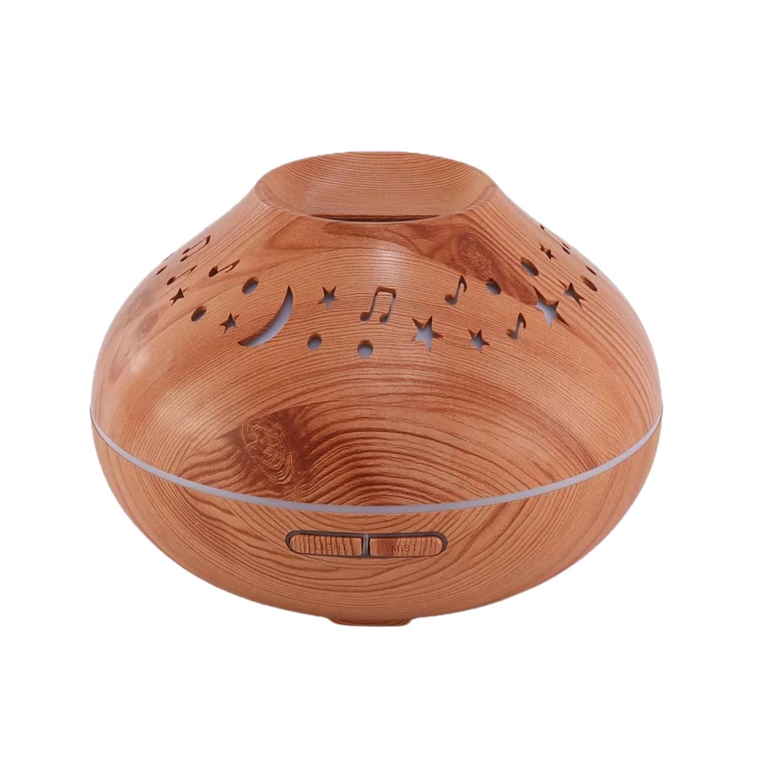Humidificador Difusor De Aire Cafe Luna Y Estrellas Led Hogar image number 0.0