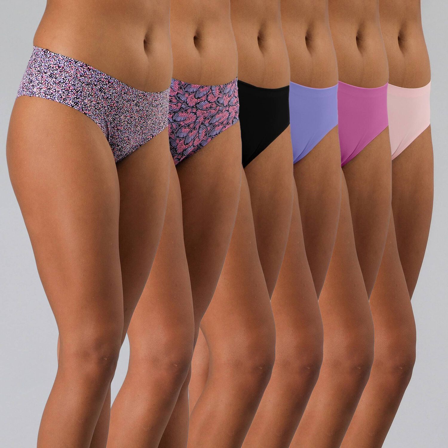 Pack X6 Pantaleta Bonded Microfibra Flores Mujer 25567-196 image number 0.0