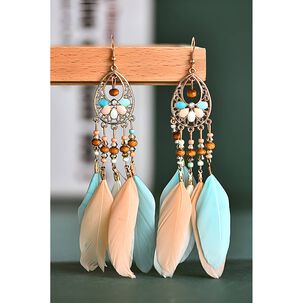 Aros De Pluma Bohemian Sexy Gloriahoon