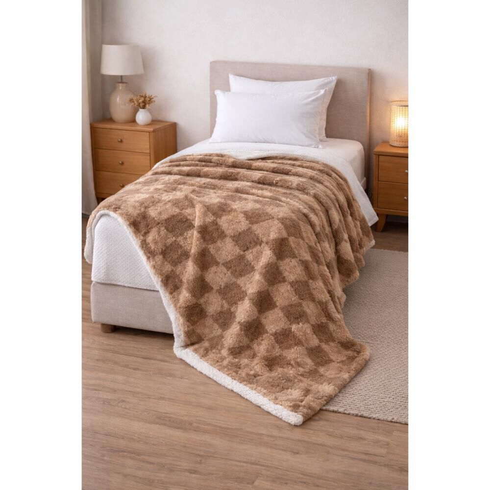 Frazada Sherpa Azhome Jacquard / 1.5 Plazas image number 0.0