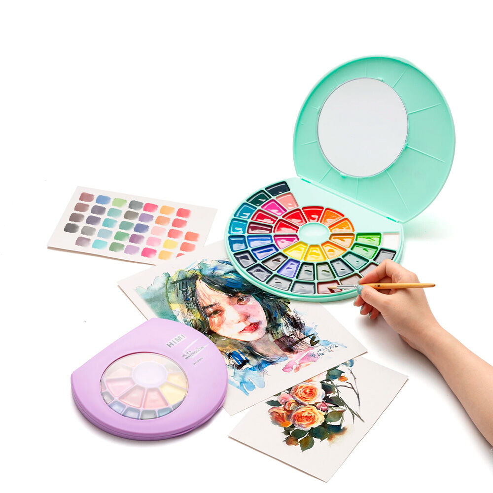 Himi Set Pintura Semi Humeda 38 Colores (estuche Morado) image number 2.0