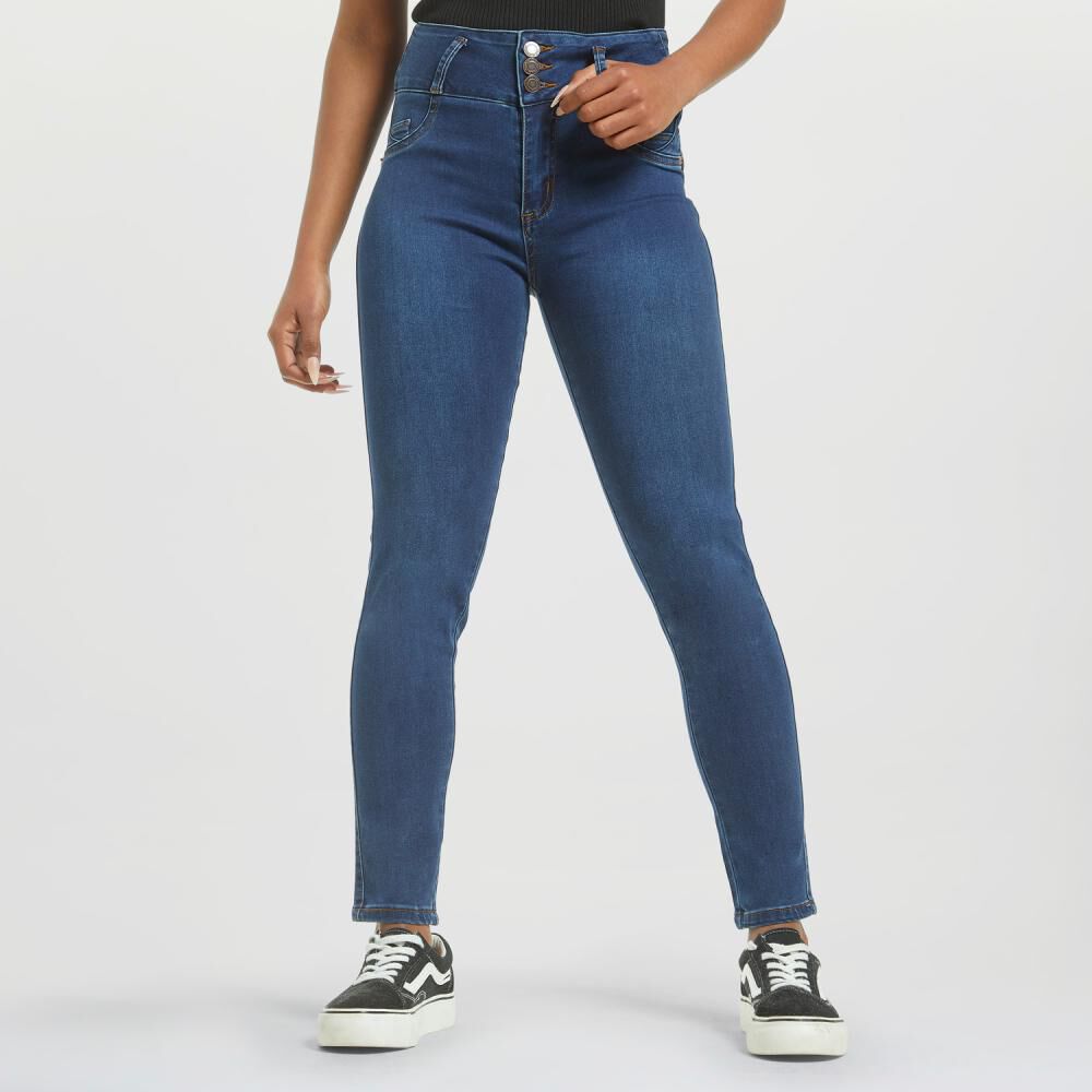 Jeans Regular Pretina Alta Push Up Mujer Rolly Go image number 0.0