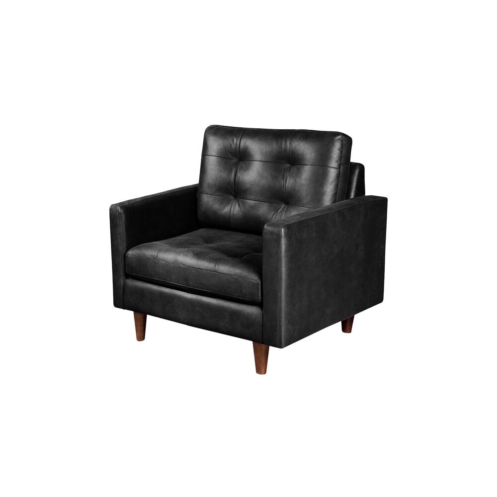 Sofa Napoles 1 Cuerpo Cuero Kentucky Negro image number 2.0