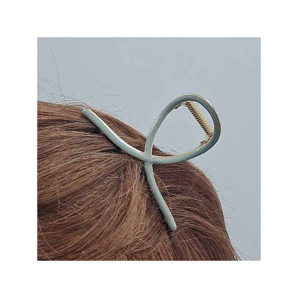Traba Met&aacute;lica Garra Grande Para Cabello Resina Oliva
