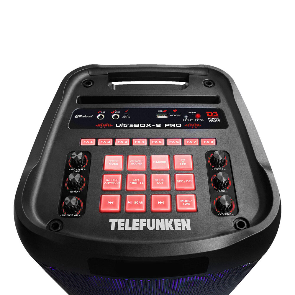 Parlante Portatil Con Batería Telefunken Ultrabox 8 Pro image number 9.0