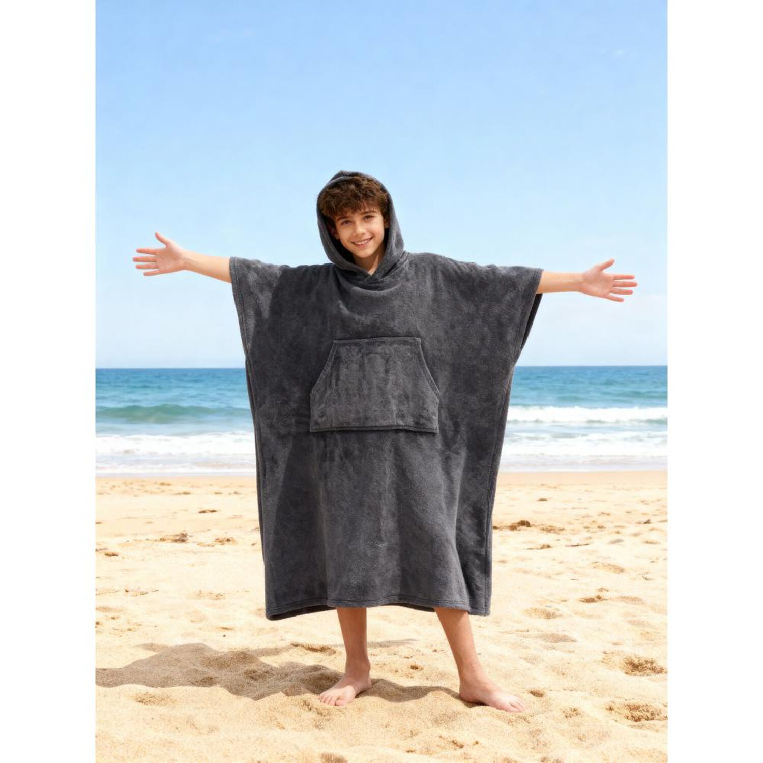 Toalla Playa Capucha Casaideal Poncho / 78 X 92 Cm image number 0.0