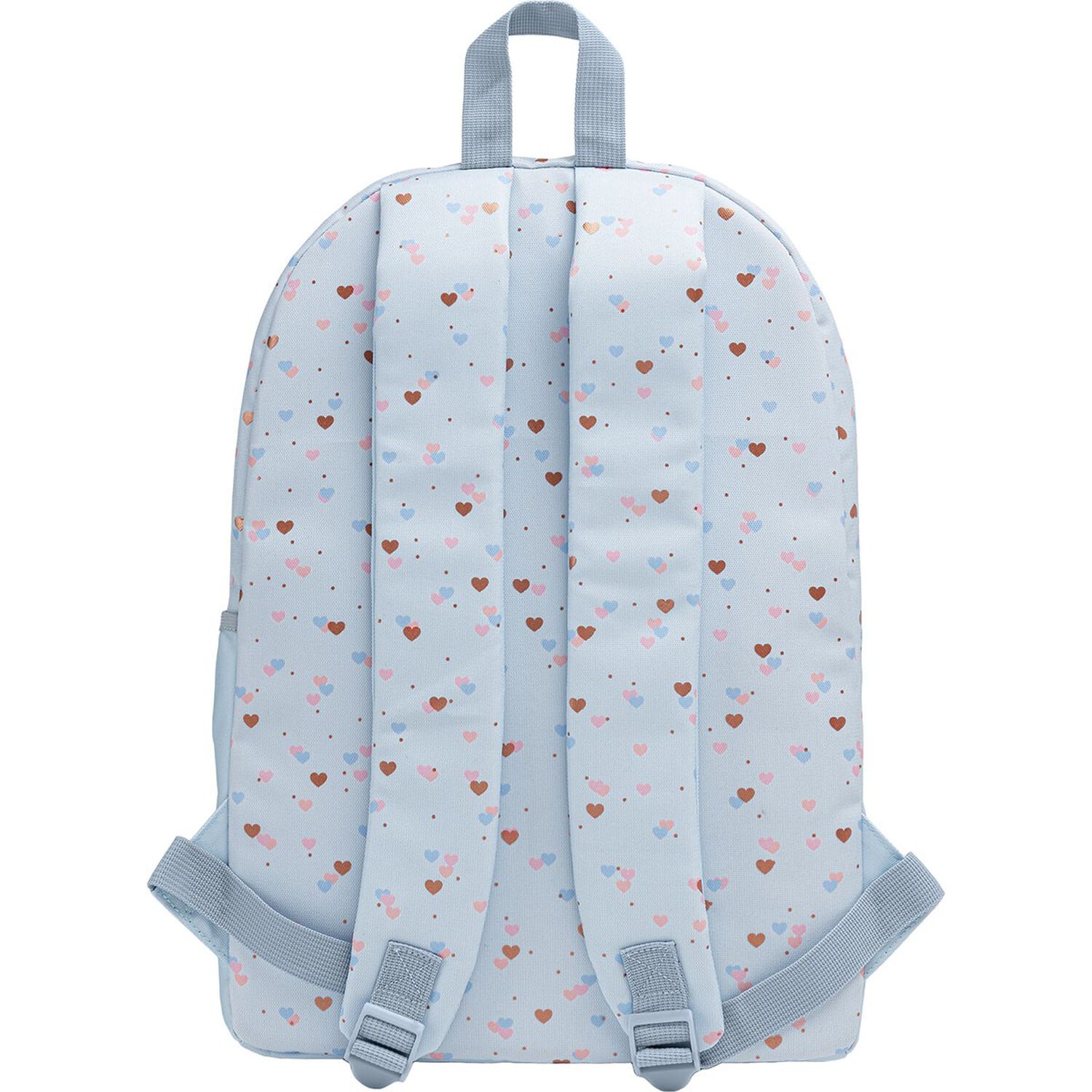 Tilibra Mochila Con Pomp&oacute;nde Coraz&oacute;n Joyful Y Sweet Azul 29x43x12cm image number 3.0