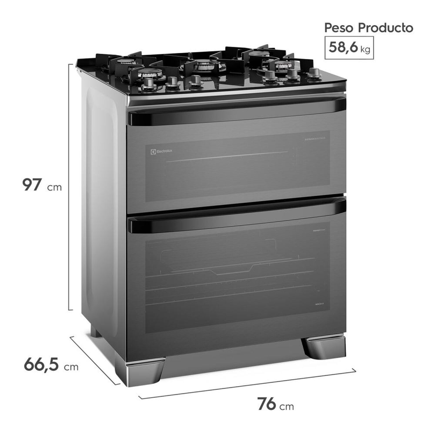 Cocina A Gas Electrolux F5ead 5 Quemadores image number 2.0