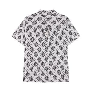 Blusa Lisa Manga Corta Cuello Camisero Bambula Mujer Geeps