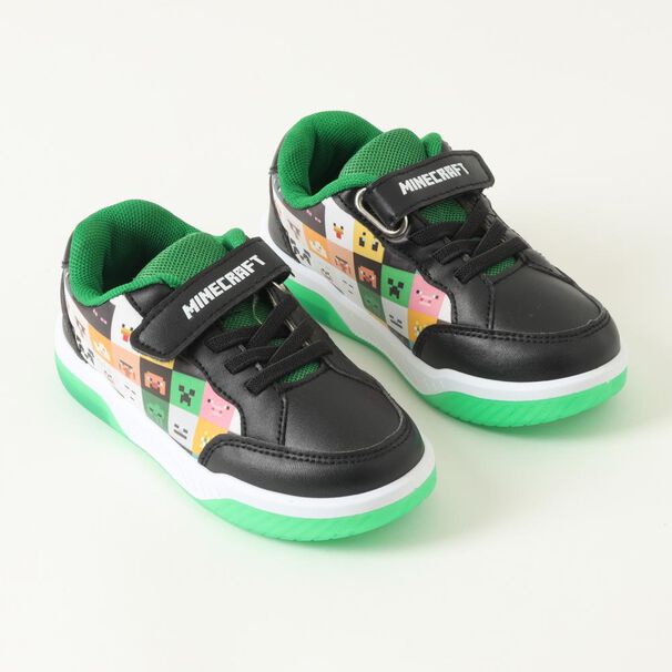 Zapatilla Infantil Con Luces Ni&ntilde;o Minecraft Negro