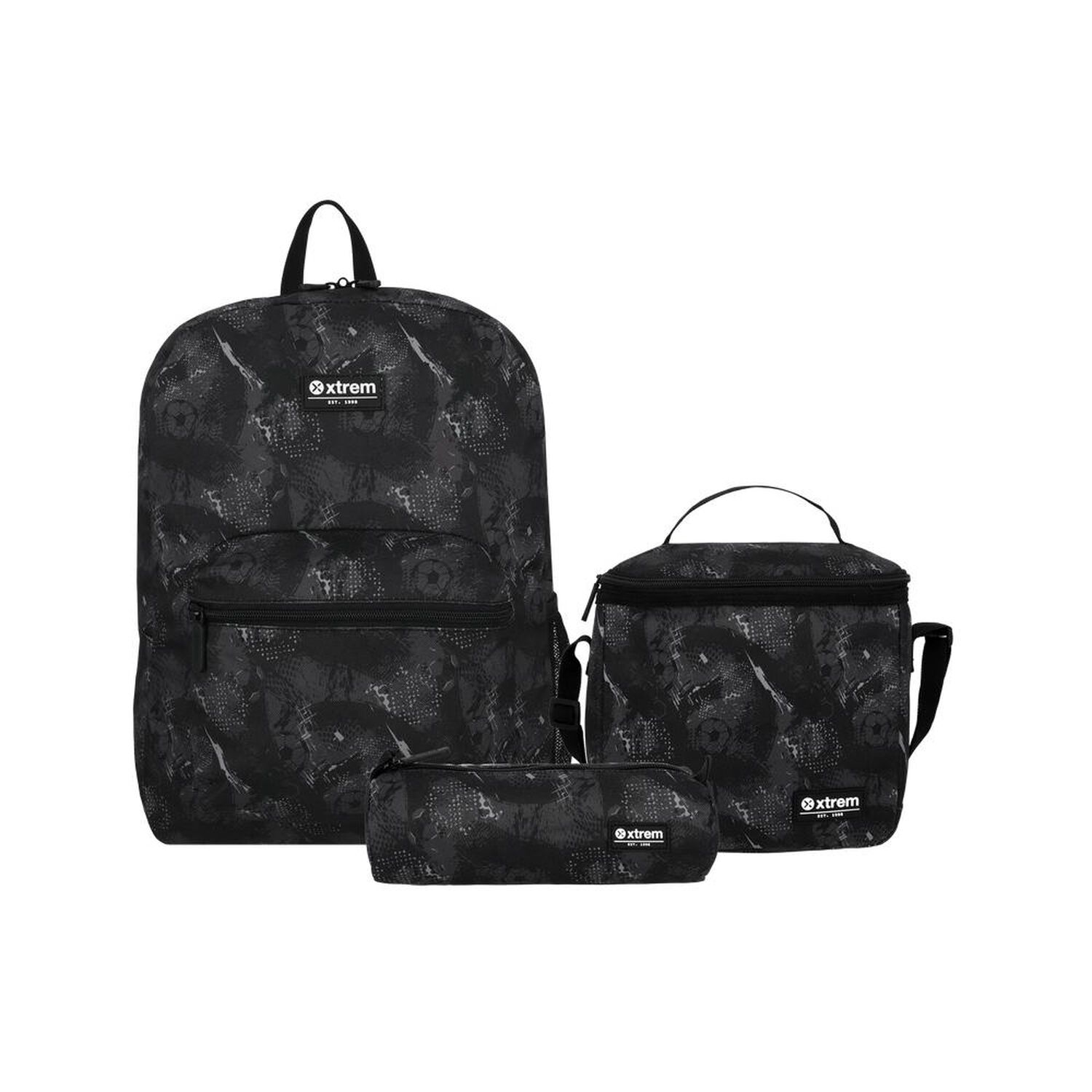 Triple Pack 6xt Mochila Ni&ntilde;o Xtrem F&uacute;tbol Negro image number 0.0