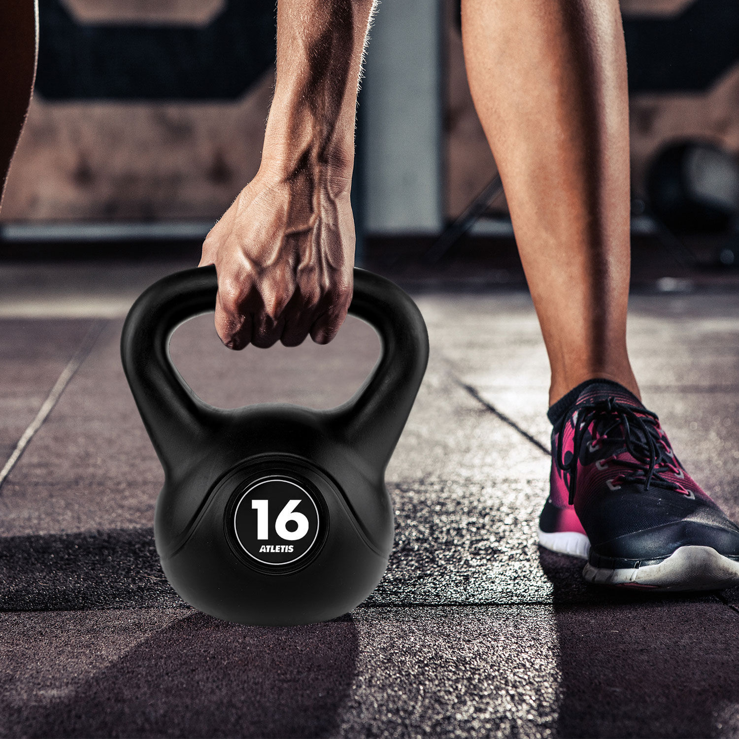 Kettlebell Mancuerna Pesa Rusa Cemento 16 Kg Negro image number 5.0